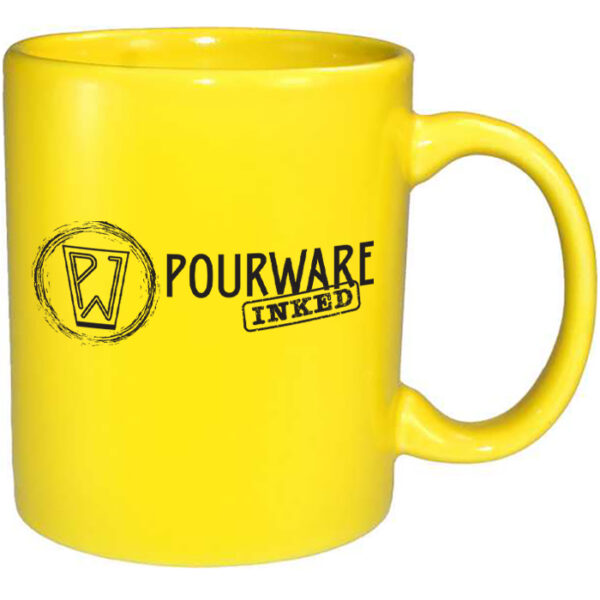 Bright Yellow C-Handle Mug