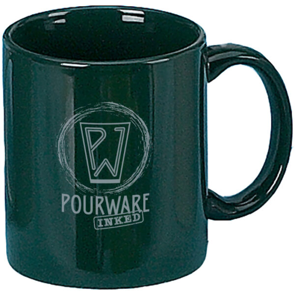 Hunter Green C-Handle Mug