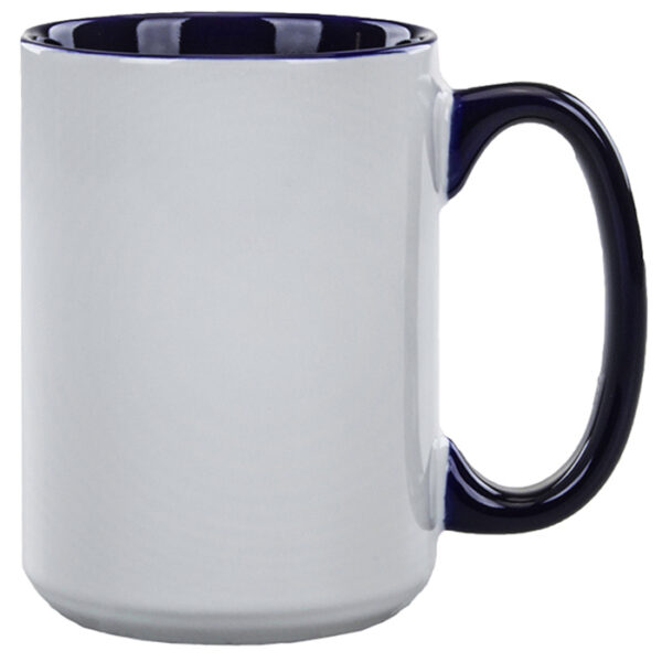 Collins Cobalt in / White Out with Cobalt Handle El Grande Mug - Image 2