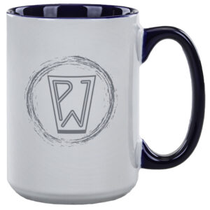 Collins Cobalt in / White Out with Cobalt Handle El Grande Mug