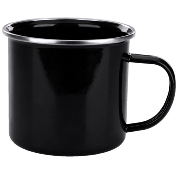 Black Enameled Abilene Stainless Steel Mug - Image 2
