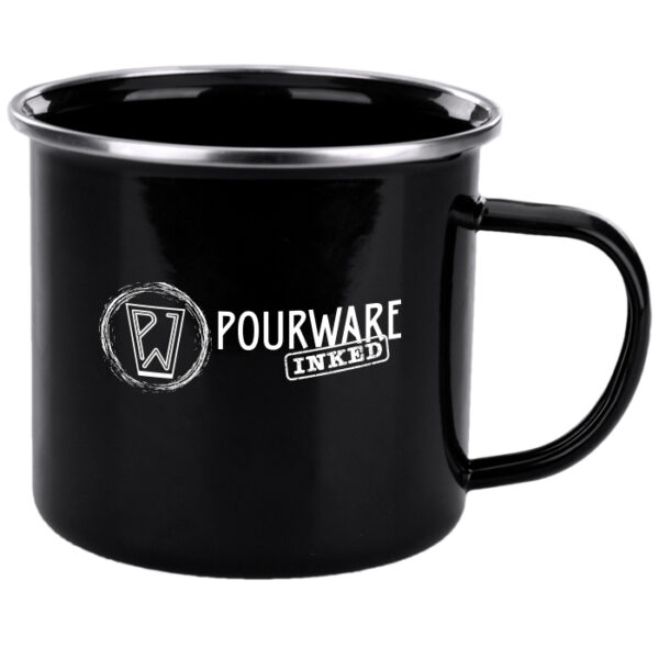 Black Enameled Abilene Stainless Steel Mug
