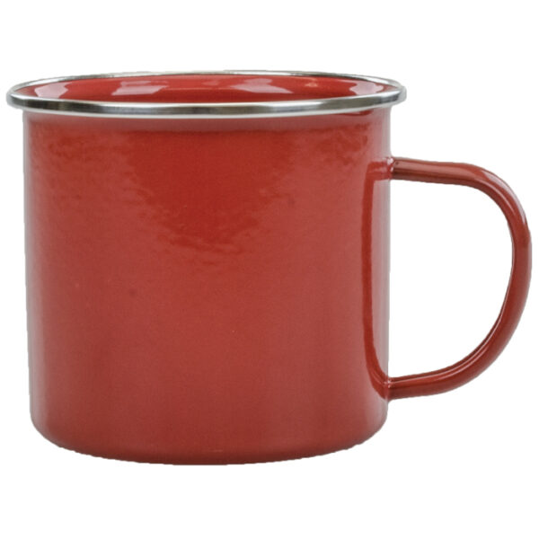 Red Enameled Abilene Stainless Steel Mug - Image 2
