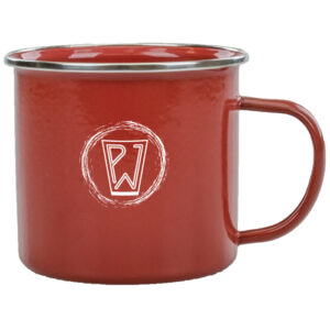 Red Enameled Abilene Stainless Steel Mug