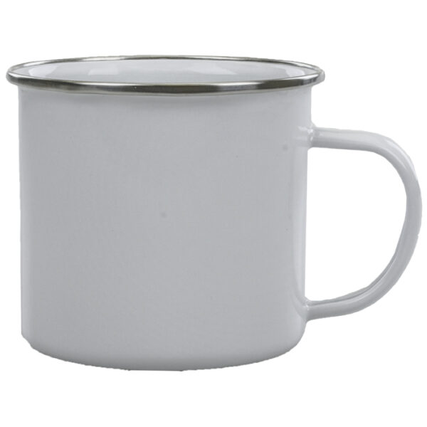 White Enameled Abilene Stainless Steel Mug - Image 2