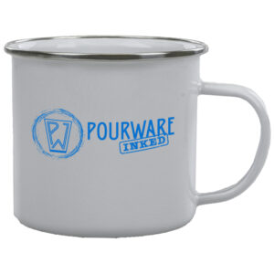 White Enameled Abilene Stainless Steel Mug