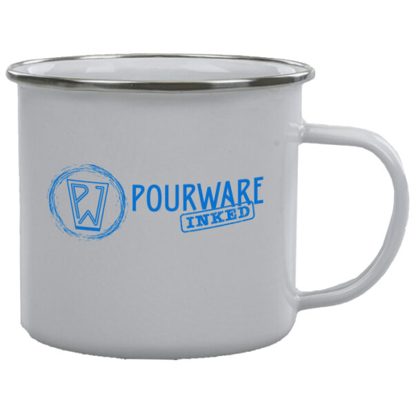 White Enameled Abilene Stainless Steel Mug