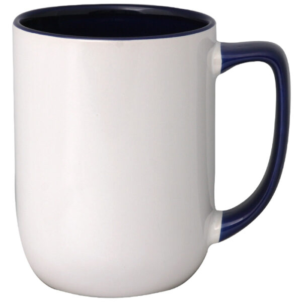 Cobalt in / White Out with Cobalt Trim Arlen Mug - Image 2