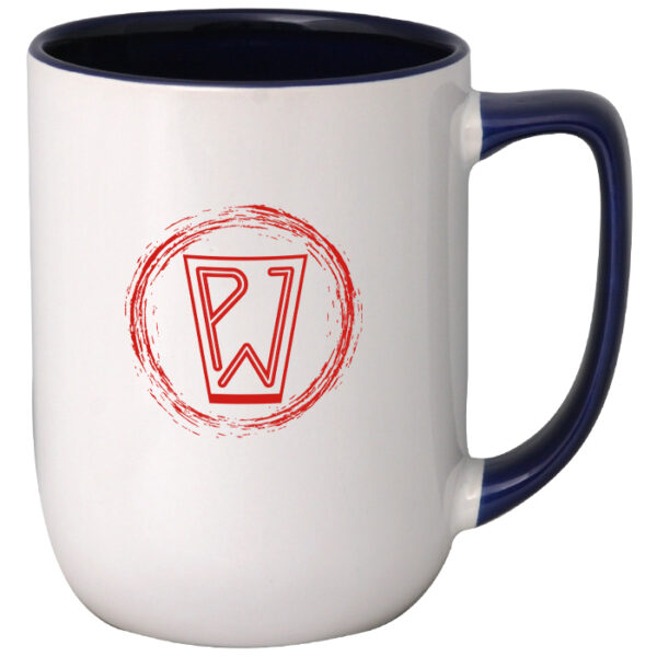 Cobalt in / White Out with Cobalt Trim Arlen Mug