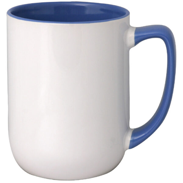 Ocean Blue in / White Out with Ocean Blue Trim Arlen Mug - Image 2