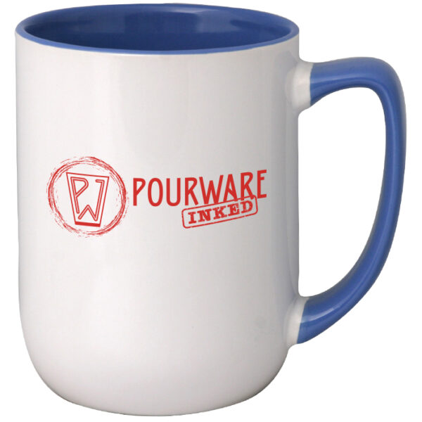 Ocean Blue in / White Out with Ocean Blue Trim Arlen Mug