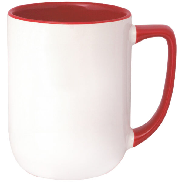 Red in / White Out with Red Trim Arlen Mug - Image 2