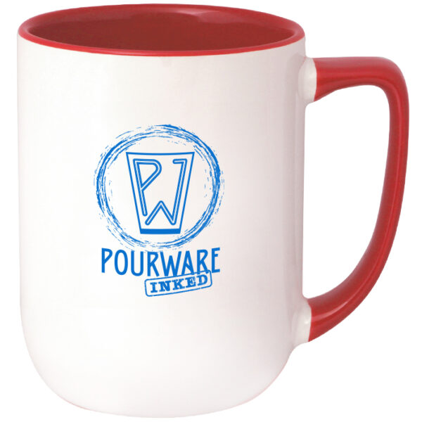 Red in / White Out with Red Trim Arlen Mug