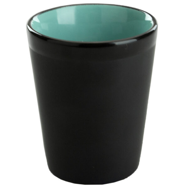 Aqua in / Matte Black out Ceramic Shot - Image 2