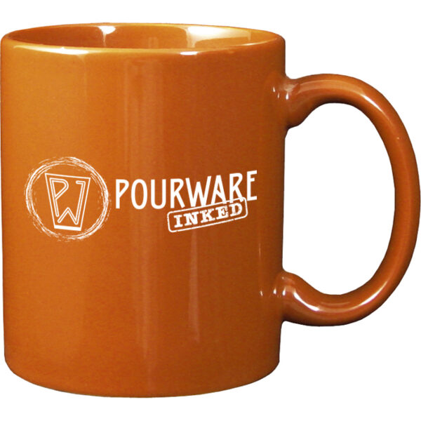 Burnt Orange C-Handle Mug