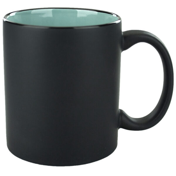 Aqua in / Black Matte Out Hilo C-Handle Mug - Image 2