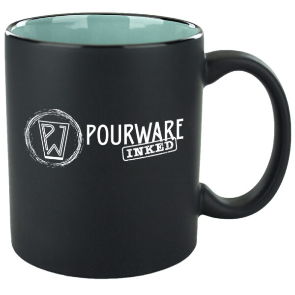 Aqua in / Black Matte Out Hilo C-Handle Mug