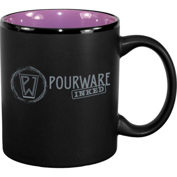 Purple in / Black Matte Out Hilo C-Handle Mug