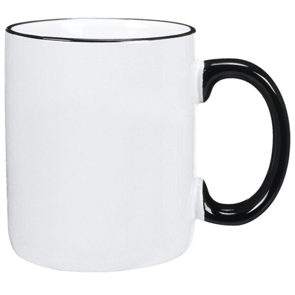 Heartland White with Black Rim & Handle C-Mug - Image 2