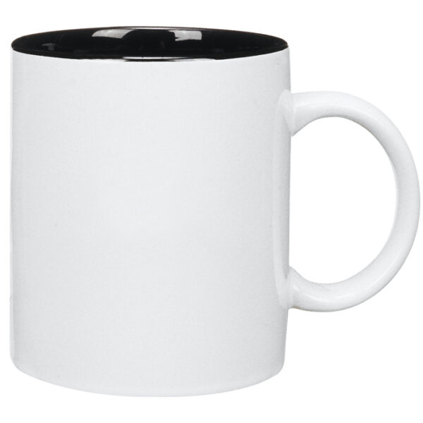 Black in  / White Out C-Handle Mug - Image 2
