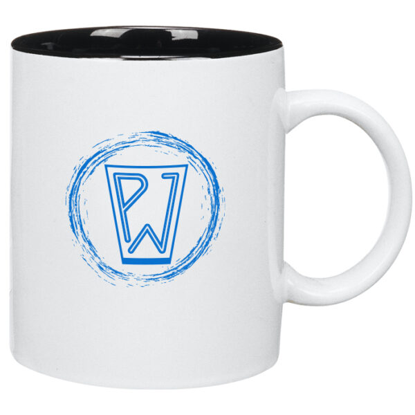 Black in  / White Out C-Handle Mug