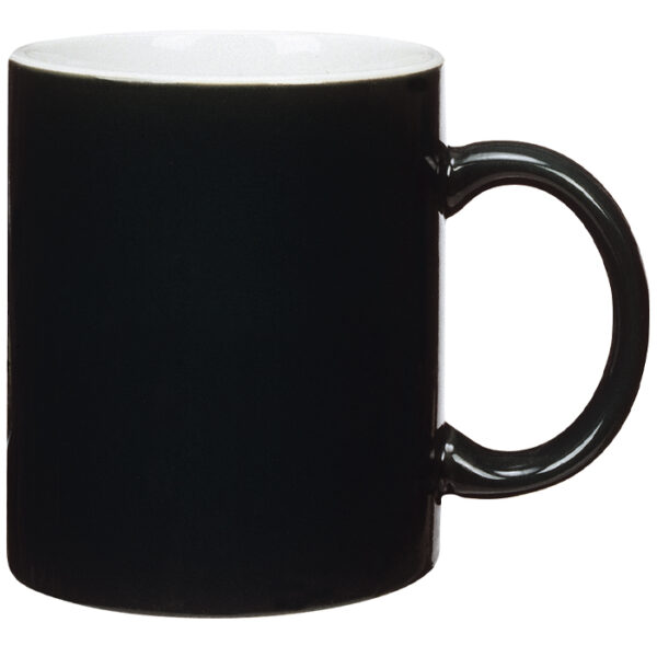 White in / Black Out C-Handle Mug - Image 2