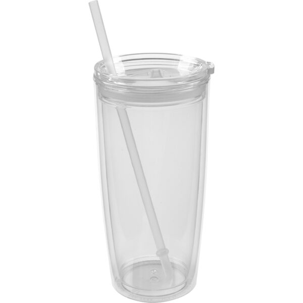 Clear Captiva Double Wall Acrylic Tumbler - Image 2