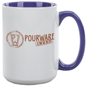 Collins Ocean Blue in / White Out with Ocean Blue Handle El Grande Mug
