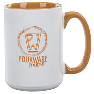 Collins Orange in / White Out with Orange Handle El Grande Mug