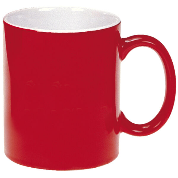 White in / Red Out C-Handle Mug - Image 2