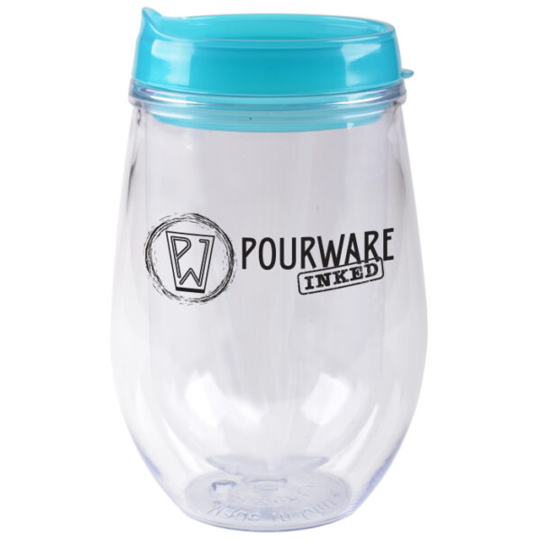 Aqua Bev/Go Double Wall Acrylic Stemless Wine Tumbler