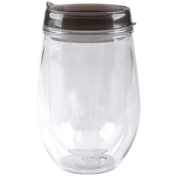 Black Bev/Go Double Wall Acrylic Stemless Wine Tumbler - Image 2