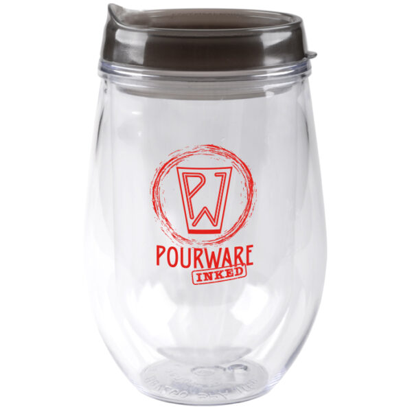 Black Bev/Go Double Wall Acrylic Stemless Wine Tumbler