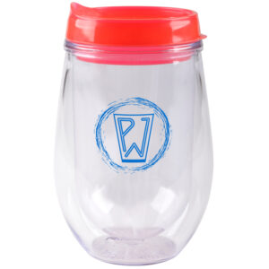 Red Bev/Go Double Wall Acrylic Stemless Wine Tumbler