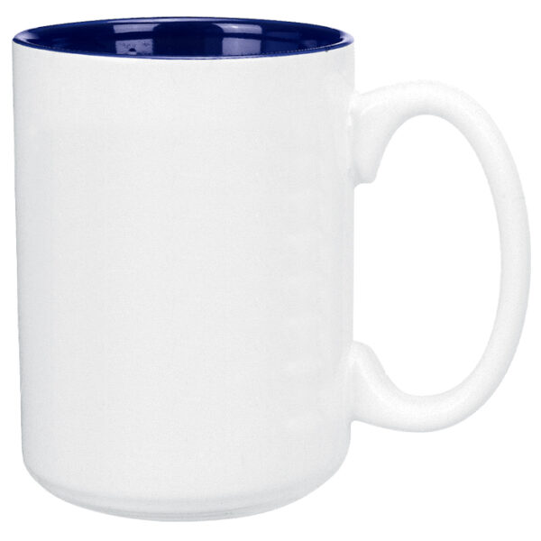 Cobalt in / White Out El Grande Mug - Image 2