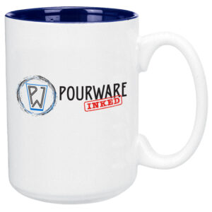 Cobalt in / White Out El Grande Mug