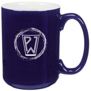 White in / Cobalt Out El Grande Mug