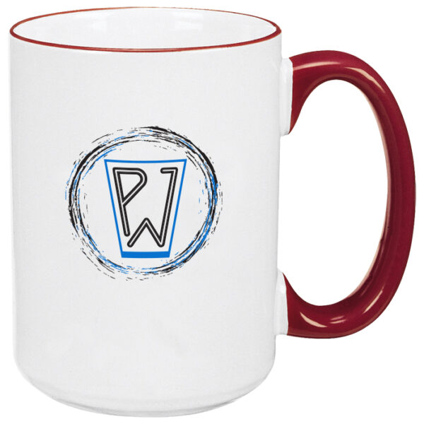 Heartland White with Red Lip & Handle El Grande Mug