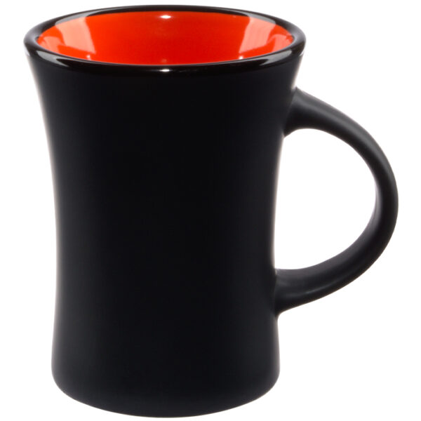 Orange in / Black Matte Out Flare Mug - Image 2