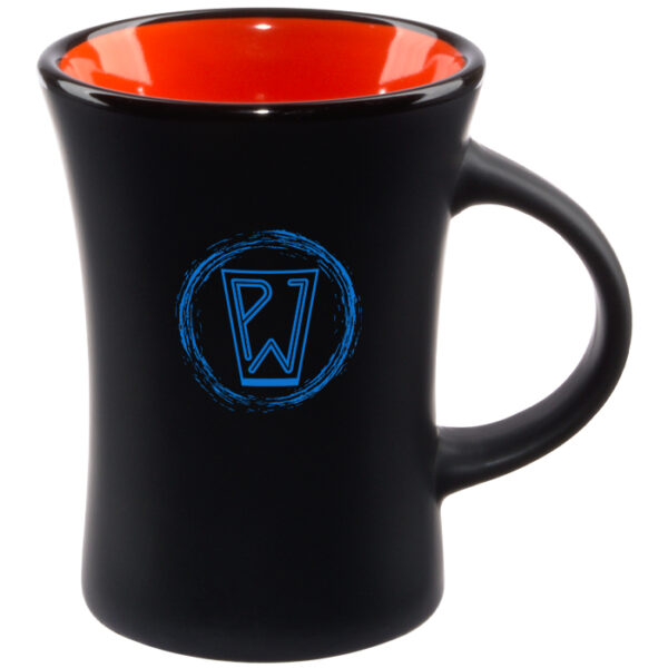 Orange in / Black Matte Out Flare Mug