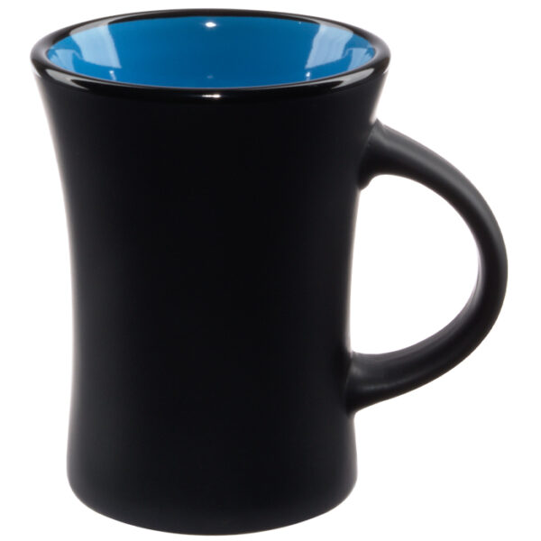 Sky Blue in / Black Matte Out Flare Mug - Image 2