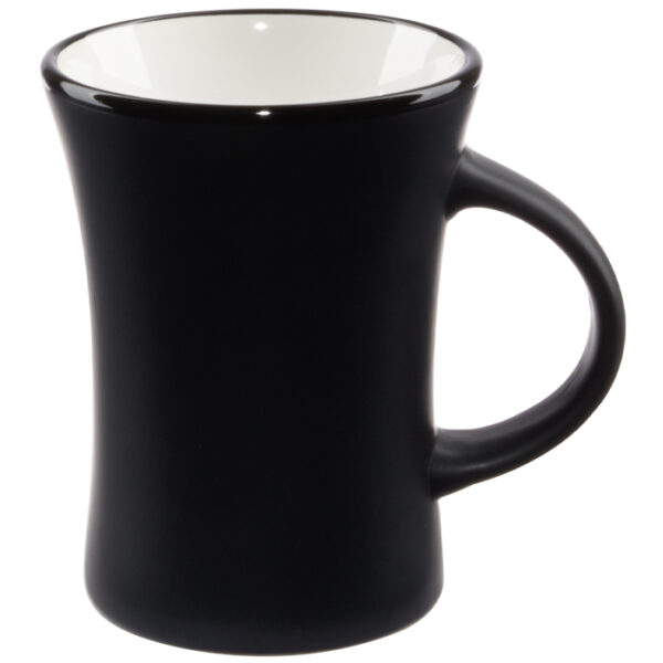 White in / Black Matte Out Flare Mug - Image 2