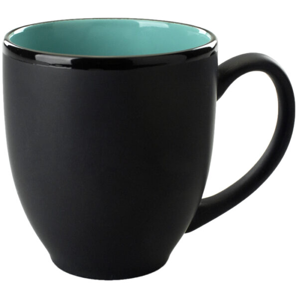 Aqua in / Black Matte Out Hilo Bistro Mug - Image 2