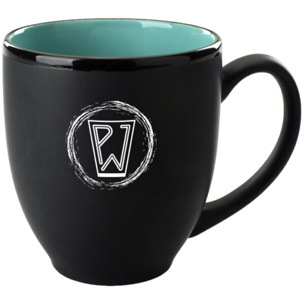 Aqua in / Black Matte Out Hilo Bistro Mug
