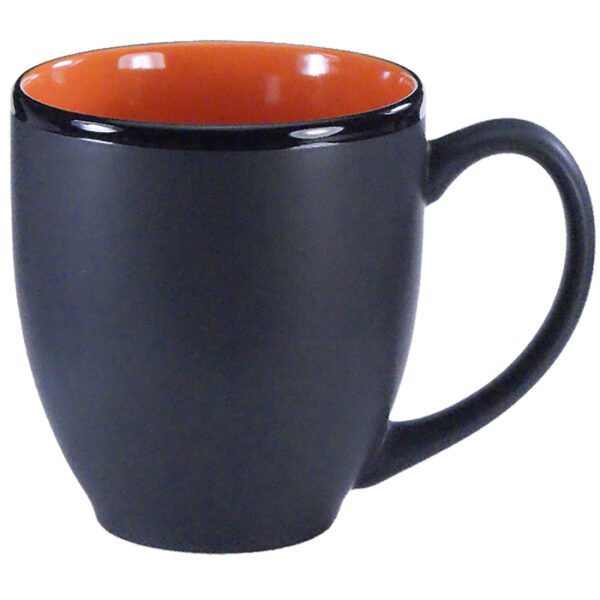 Orange in / Black Matte Out Hilo Bistro Mug - Image 2