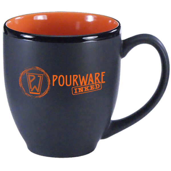 Orange in / Black Matte Out Hilo Bistro Mug