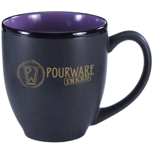 Purple in / Black Matte Out Hilo Bistro Mug