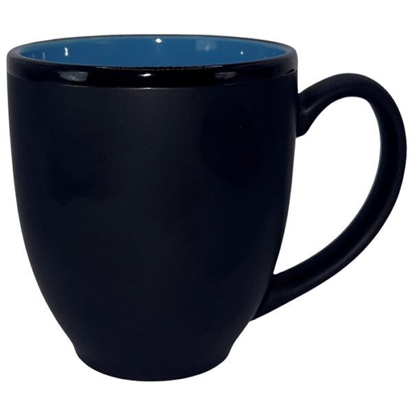 Sky Blue in / Black Matte Out Hilo Bistro Mug - Image 2