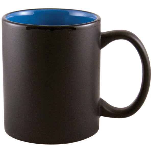 Country Blue in / Black Matte Out Hilo C-Handle Mug - Image 2