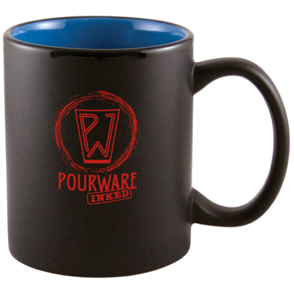 Country Blue in / Black Matte Out Hilo C-Handle Mug
